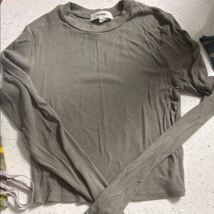 Joah brown greige long sleeve crop